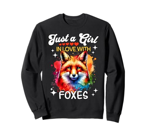 Fox Girl Mädchen Liebt Rotfuchs Fuchs Sweatshirt Fox Girl Mädchen Liebt Rotfuchs Fuchs Sweatshirt von Ich Liebe Rotfuchs Fuchs Designs Für Damen