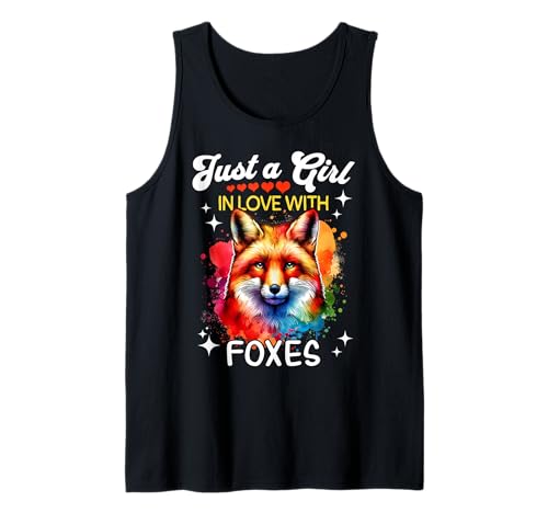 Fox Girl Mädchen Liebt Rotfuchs Fuchs Tank Top Fox Girl Mädchen Liebt Rotfuchs Fuchs Tank Top von Ich Liebe Rotfuchs Fuchs Designs Für Damen