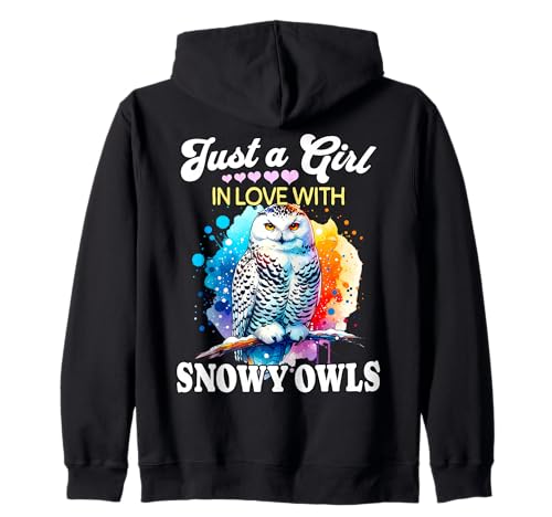 Snowy Owl Girl Mädchen Liebt Schnee Eule Schneeeule Kapuzenjacke Snowy Owl Girl Mädchen Liebt Schnee Eule Schneeeule Kapuzenjacke von Ich Liebe Schnee Eule Schneeeule Designs Für Damen