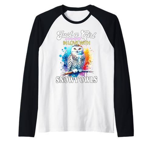 Snowy Owl Girl Mädchen Liebt Schnee Eule Schneeeule Raglan Snowy Owl Girl Mädchen Liebt Schnee Eule Schneeeule Raglan von Ich Liebe Schnee Eule Schneeeule Designs Für Damen