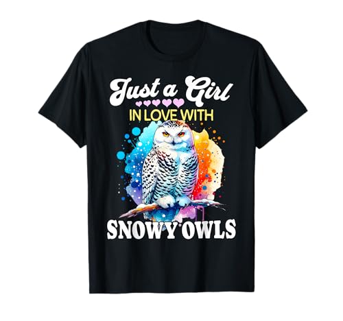 Snowy Owl Girl Mädchen Liebt Schnee Eule Schneeeule T-Shirt Snowy Owl Girl Mädchen Liebt Schnee Eule Schneeeule T-Shirt von Ich Liebe Schnee Eule Schneeeule Designs Für Damen