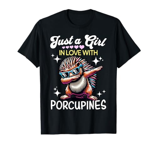 Porcupine Girl Mädchen Liebt Stachelschwein T-Shirt Porcupine Girl Mädchen Liebt Stachelschwein T-Shirt von Ich Liebe Stachelschwein Designs Für Damen