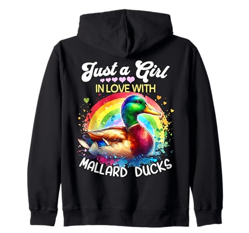 Mallard Duck Girl Mädchen Liebt Stockente Kapuzenjacke Mallard Duck Girl Mädchen Liebt Stockente Kapuzenjacke von Ich Liebe Stockente Designs Für Damen