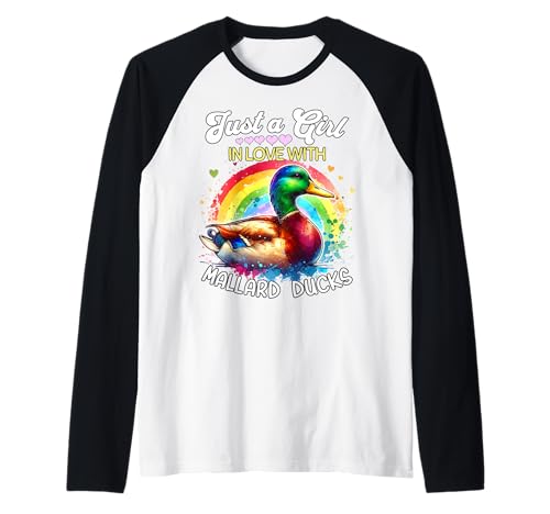 Mallard Duck Girl Mädchen Liebt Stockente Raglan Mallard Duck Girl Mädchen Liebt Stockente Raglan von Ich Liebe Stockente Designs Für Damen