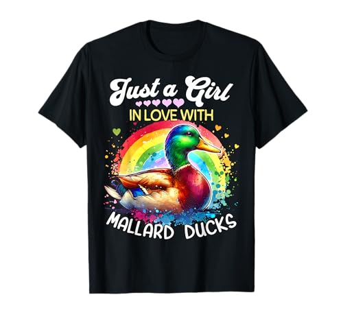 Mallard Duck Girl Mädchen Liebt Stockente T-Shirt Mallard Duck Girl Mädchen Liebt Stockente T-Shirt von Ich Liebe Stockente Designs Für Damen