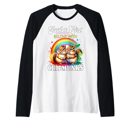 Chipmunk Girl Mädchen Liebt Streifenhörnchen Raglan Chipmunk Girl Mädchen Liebt Streifenhörnchen Raglan von Ich Liebe Streifenhörnchen Designs Für Damen