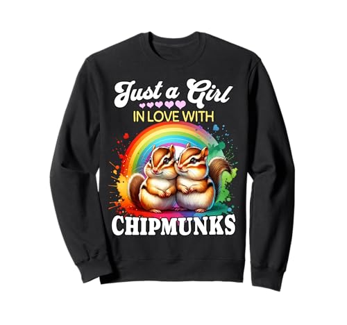 Chipmunk Girl Mädchen Liebt Streifenhörnchen Sweatshirt Chipmunk Girl Mädchen Liebt Streifenhörnchen Sweatshirt von Ich Liebe Streifenhörnchen Designs Für Damen