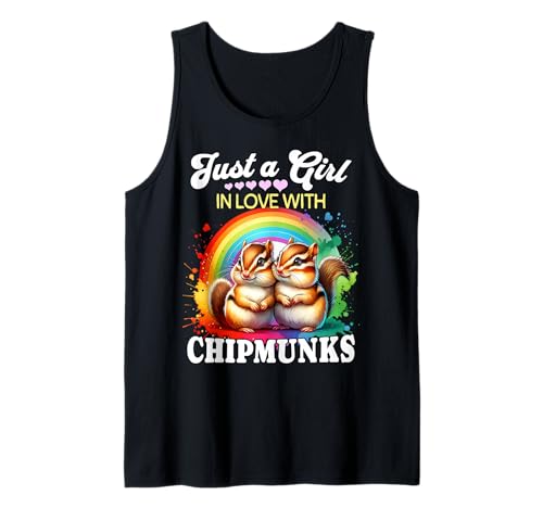 Chipmunk Girl Mädchen Liebt Streifenhörnchen Tank Top Chipmunk Girl Mädchen Liebt Streifenhörnchen Tank Top von Ich Liebe Streifenhörnchen Designs Für Damen
