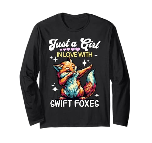 Swift Fox Girl Mädchen Liebt Swiftfuchs Langarmshirt Swift Fox Girl Mädchen Liebt Swiftfuchs Langarmshirt von Ich Liebe Swiftfuchs Designs Für Damen