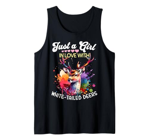 Hirsch White-Tailed Deer Girl Mädchen Liebt Weisswedelhirsch Tank Top Hirsch White-Tailed Deer Girl Mädchen Liebt Weisswedelhirsch Tank Top von Ich Liebe Weisswedelhirsch Designs Für Damen