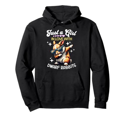 Dwarf Rabbit Girl Mädchen Liebt Zwergkaninchen Pullover Hoodie von Ich Liebe Zwergkaninchen Designs Für Damen