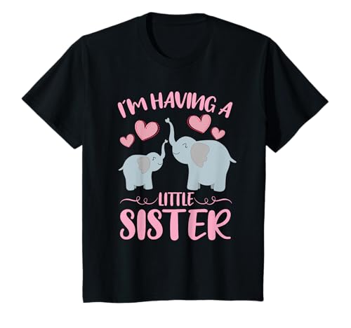 Kinder Baby Sister Reveal I'm Having A Little Sister Cute Elephant T-Shirt Kinder Baby Sister Reveal I'm Having A Little Sister Cute Elephant T-Shirt von Im Having A Little Sister Shirts Announcement Gift