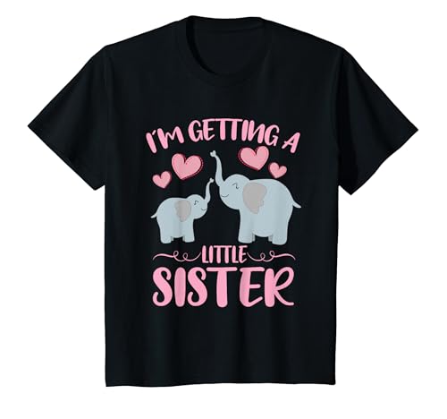 Kinder Baby Verkünden Ich Bekomme Eine Kleine Schwester T-Shirt von Ich Werde Große Schwester Ankündigung Nachwuchs