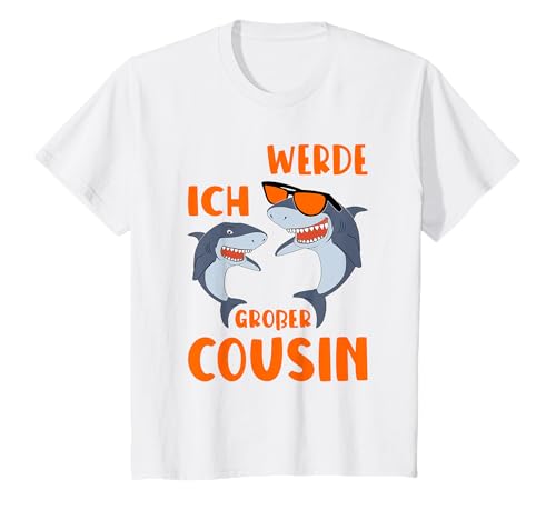 Kinder Ich Werde Großer Cousin Hai bald Großer Cousin T-Shirt Kinder Ich Werde Großer Cousin Hai bald Großer Cousin T-Shirt von Ich Werde Großer Cousin Geschenk & Geburt Outfit