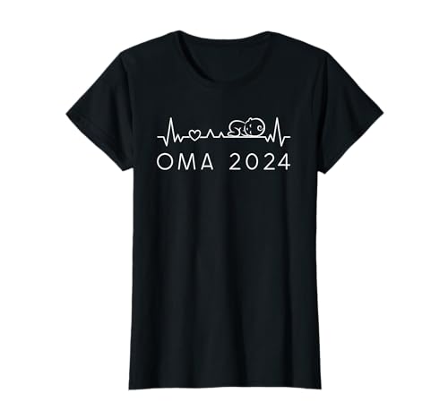 Oma 2024 Herzschlag Baby Ankündigung Für Werdende Großmutter T-Shirt Oma 2024 Herzschlag Baby Ankündigung Für Werdende Großmutter T-Shirt von Ich Werde Oma 2024 Herzschlag Werdende Großmütter