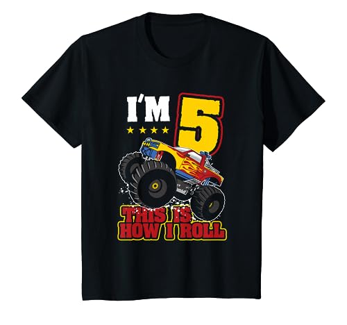 Kinder Ich bin 5 Dies ist, wie ich rollen Monster Truck 5. Geburtst T-Shirt Kinder Ich bin 5 Dies ist, wie ich rollen Monster Truck 5. Geburtst T-Shirt von Ich bin 5 So rolle ich Monster Truck Geschenke