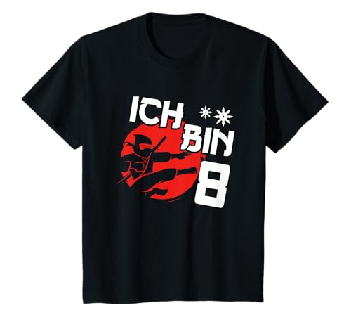 Kinder Ninja Kostüm 5 Jahre für Jungen 5. Geburtstag Ninja Schwert T-Shirt von Ich bin 8 Tshirt Junge & Ich bin 8 Shirt Mädchen