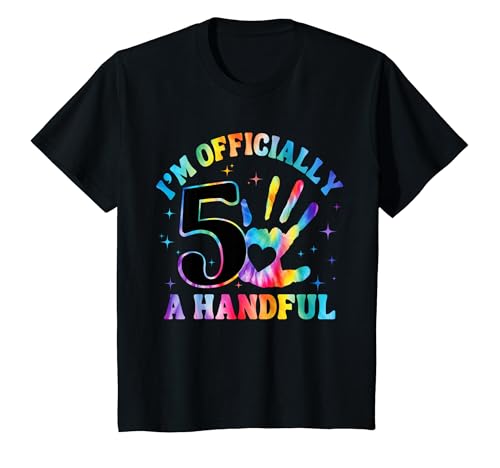 Kinder Ich bin offiziell eine Handvoll 5. Birthday Girl Party Funny T-Shirt Kinder Ich bin offiziell eine Handvoll 5. Birthday Girl Party Funny T-Shirt von Ich bin offiziell ein Handvoll Party-Outfit zum 5.