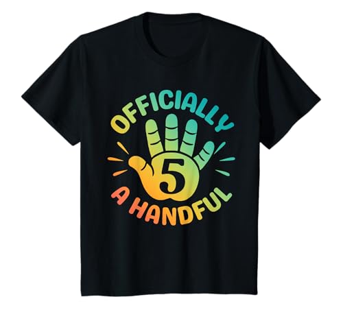 Offiziell eine Handvoll lustiger Jungen und Mädchen zum 5 T-Shirt von Ich bin offiziell eine Handvoll süßer Bekleidungs