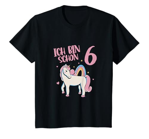 Ich bin schon 6 Jahre Einhorn Geburtstag Mädchen T-Shirt von Ich bin schon 6 Jahre Einhorn Geburtstag Mädchen