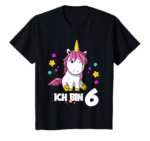 6 Jahre Mädchen Einhorn 6. Geburtstag T-Shirt von Ich bin schon 6 Jahre alt by pod1