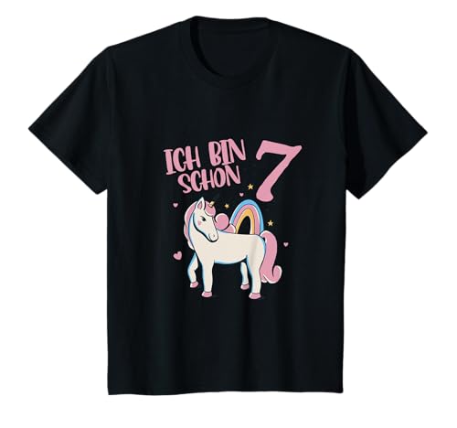 Ich bin schon 7 Jahre Einhorn Geburtstag Mädchen T-Shirt von Ich bin schon 7 Jahre Einhorn Geburtstag Mädchen