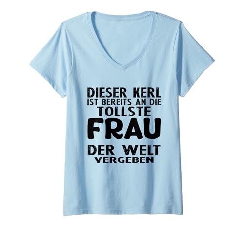 Damen Ich Liebe Meine Ehefrau Ich Habe die tollste Frau der Welt T-Shirt mit V-Ausschnitt Damen Ich Liebe Meine Ehefrau Ich Habe die tollste Frau der Welt T-Shirt mit V-Ausschnitt von Ich bin stolz Ich habe die tollste frau der welt