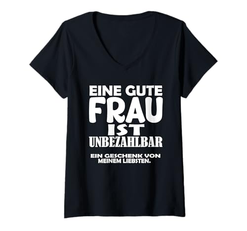 Damen Ich Liebe Meine Ehefrau Ich Habe die tollste Frau der Welt T-Shirt mit V-Ausschnitt von Ich bin stolz Ich habe die tollste frau der welt