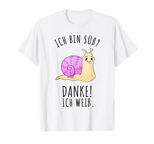 Ich bin süß Lustiges Mädchen Schnecken T-Shirt von Ich bin süß Lustiges Mädchen Schnecken