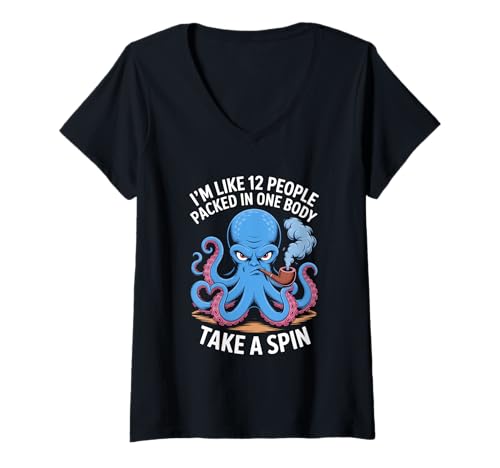 Damen Ich bin wie 12 Leute, die in einen Körper gepackt sind, den T-Shirt mit V-Ausschnitt Damen Ich bin wie 12 Leute, die in einen Körper gepackt sind, den T-Shirt mit V-Ausschnitt von Ich bin wie 12 Leute, die in einen Körper gepackt