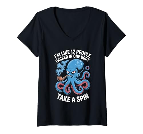 Damen Ich bin wie 12 Leute, die in einen Körper gepackt sind, den T-Shirt mit V-Ausschnitt Damen Ich bin wie 12 Leute, die in einen Körper gepackt sind, den T-Shirt mit V-Ausschnitt von Ich bin wie 12 Leute, die in einen Körper gepackt