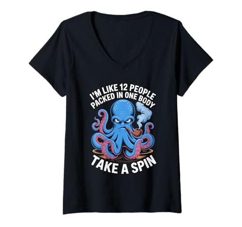 Damen Ich bin wie 12 Leute, die in einen Körper gepackt sind T-Shirt mit V-Ausschnitt Damen Ich bin wie 12 Leute, die in einen Körper gepackt sind T-Shirt mit V-Ausschnitt von Ich bin wie 12 Leute, die in einen Körper gepackt