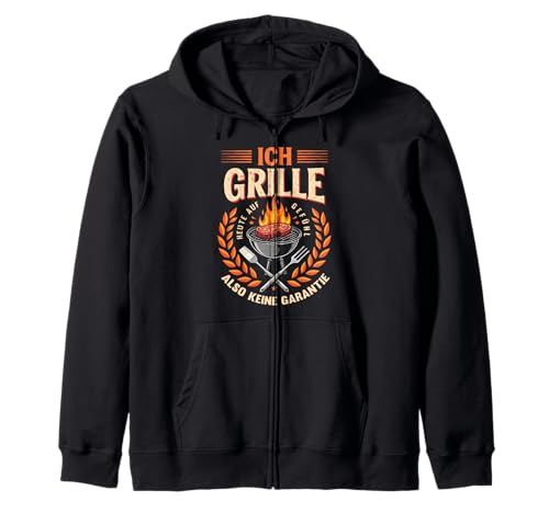 Ich Grille auf Gefühl Vatertag Grillen Spruch Männer Papa Kapuzenjacke von Ich grille auf Gefühl Vatertag Geschenk Papa