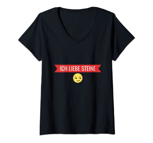 Damen Ich liebe Steine t-shirt ich liebe steine shirt lustig shirt T-Shirt mit V-Ausschnitt Damen Ich liebe Steine t-shirt ich liebe steine shirt lustig shirt T-Shirt mit V-Ausschnitt von Ich liebe Steine t shirt Ich liebe Steine T-shirt