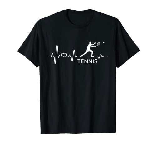 Tennis Tennisspieler Geschenk Herzschlag Herren Jungen T-Shirt Tennis Tennisspieler Geschenk Herzschlag Herren Jungen T-Shirt von Ich liebe Tennis Tennisspieler Geschenke lustig