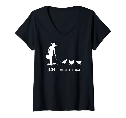 Damen Ich Meine Follower Hühner Huhn Bauer Landwirt T-Shirt mit V-Ausschnitt Damen Ich Meine Follower Hühner Huhn Bauer Landwirt T-Shirt mit V-Ausschnitt von Ich und Meine Follower Hühnerflüsterin