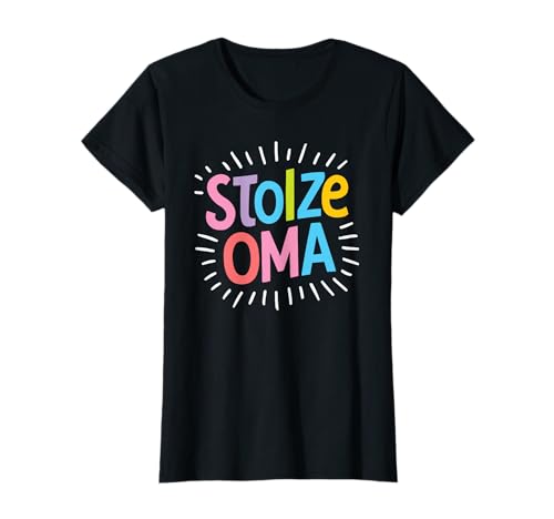 Stolze Oma Spruch - Geburtstag Muttertag Weihnachten T-Shirt Damen (Oma) Schwarz XS von Ich werde Oma Geburt Baby Enkel Geschenke Co.
