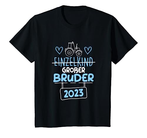 Kinder Großer Bruder 2023 Junge Geschwistersohn Baby Traktor T-Shirt von Ich werde grosser Bruder 2023 Geburt Geschenkidee