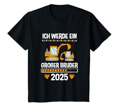 Kinder Big Brother 2025 Bagger Baby Ankündigung Geschenk T-Shirt Kinder Big Brother 2025 Bagger Baby Ankündigung Geschenk T-Shirt von Ich werde grosser Bruder 2025 Geburt Geschenkidee