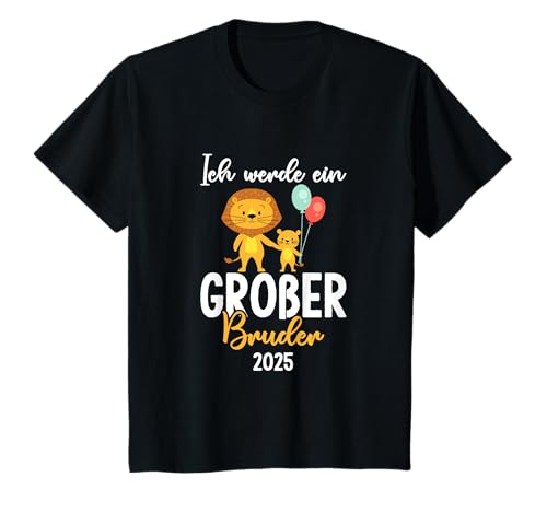 Kinder Ich Werde Ein Großer Bruder 2025 Löwe Baby Verkünden T-Shirt Kinder Ich Werde Ein Großer Bruder 2025 Löwe Baby Verkünden T-Shirt von Ich werde grosser Bruder 2025 Geburt Geschenkidee