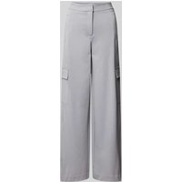 ICHI Baggy Fit Stoffhose mit Cargotaschen Modell 'IMONSE' in Hellgrau, Größe XL von Ichi
