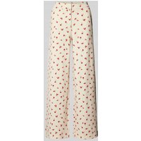 ICHI Hose mit weitem Bein Modell 'KATE' in Offwhite, Größe M von Ichi