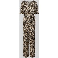 ICHI Jumpsuit mit Animal-Print Modell 'Marrakech' in Black, Größe M von Ichi