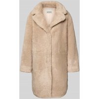 ICHI Mantel aus Teddyfell Modell 'HIZALA' in Offwhite, Größe 44 von Ichi