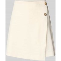 ICHI Minirock mit Strukturmuster Modell 'KATE' in Offwhite, Größe L von Ichi