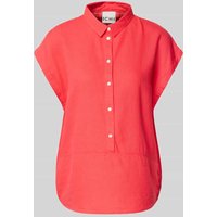ICHI Regular Fit Bluse aus Leinen-Viskose-Mix mit Knopfleiste in Pink, Größe 36 von Ichi