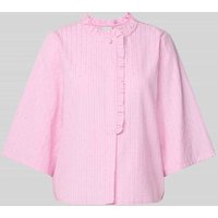 ICHI Regular Fit Bluse mit Rüschen Modell 'RUBY' in Pink, Größe 34 von Ichi
