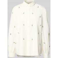 ICHI Regular Fit Bluse mit Stitchings Modell 'SANAZ' in Weiss, Größe 38 von Ichi