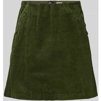 ICHI Regular Fit Minirock in Cord-Optik Modell 'Focaro' in Khaki, Größe 40 von Ichi