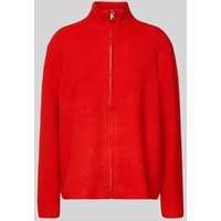 ICHI Regular Fit Strickjacke mit Stehkragen Modell 'IHDUCIE' in Rot, Größe XXL von Ichi